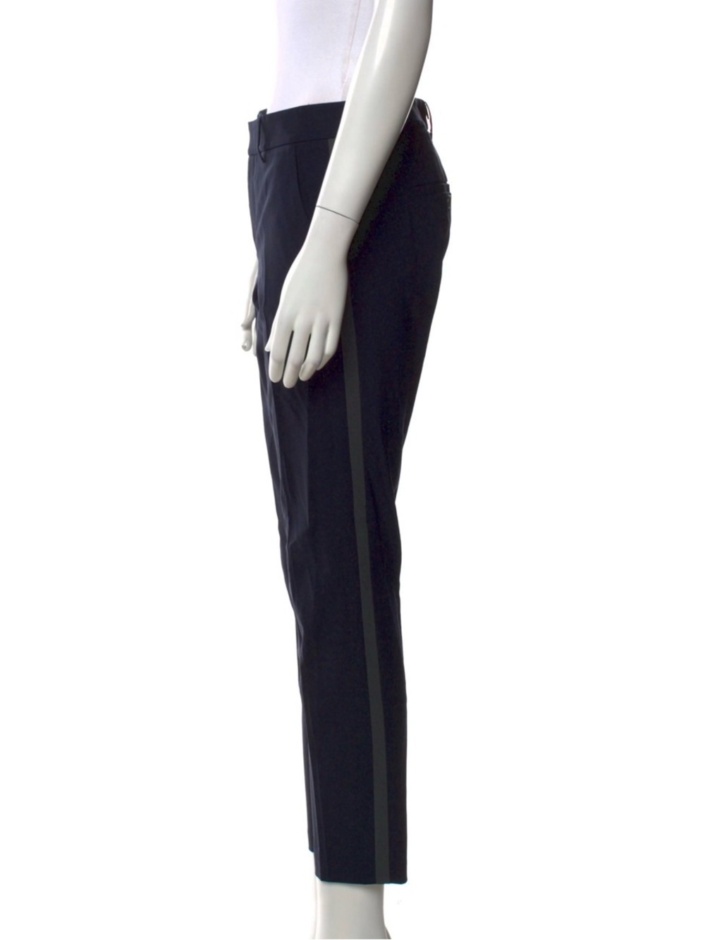Vince Women's Navy Trousers with Side Stripe Size 4 New No Tags